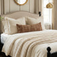 Chenille Soft Brown Pattern Throw Lumbar Pillow Cover 14x36