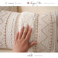Serene Boho Woven Throw Pillow Cover - Cream