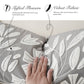 Velvet Soft Gray Flower Pattern Lumbar Throw Pillow Cover 14X36 inch