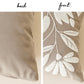 Velvet Soft Taupe Flower Pattern Throw Pillow Cover