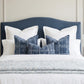 Chenille Soft Blue Pattern Throw Pillow Cover