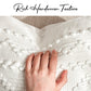 Handmade Off White Woven Square Pillow Cover 20x20 22x22