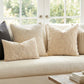 Velvet Soft Cream Flower Pattern Throw Pillow Cover