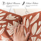 Velvet Soft Brick Red Flower Pattern Throw Pillow Cover
